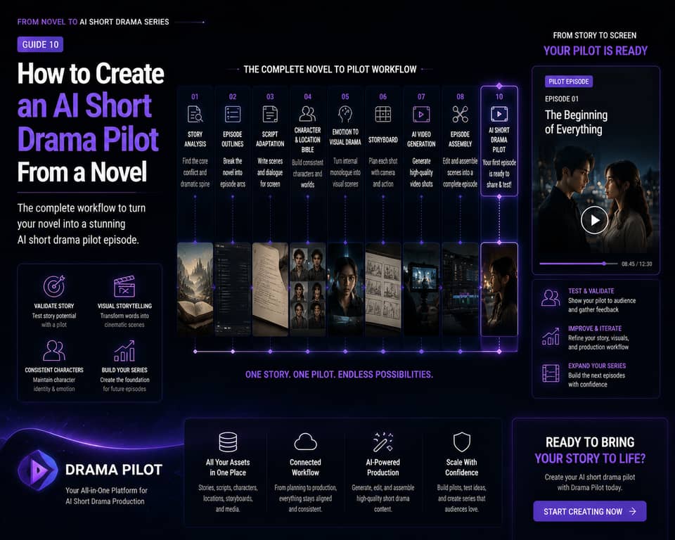 How to Create an AI Short Drama Pilot From a Novel