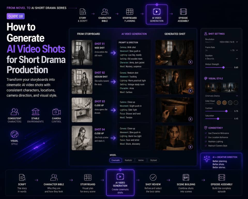 How to Generate AI Video Shots for Short Drama Production