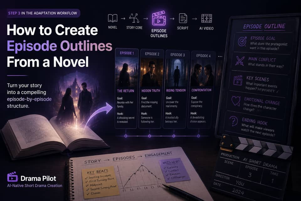 How to Create Episode Outlines From a Novel for AI Short Drama