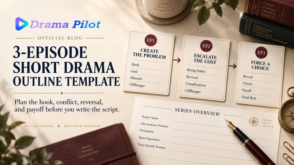 3-Episode Short Drama Outline Template (With Example)